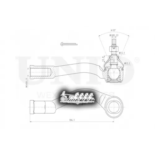 Наконечник Рулевой Тяги Kia/Hyundai Sportage/Sorento/Tucson 15- Прав. UNIO 