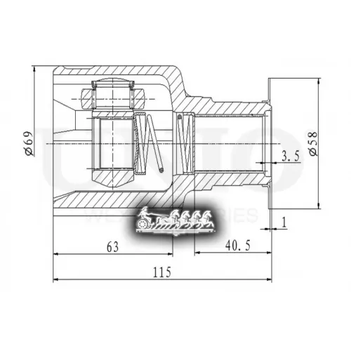Шрус Renault Logan/Sandero 04- Внутр.прав. UNIO 