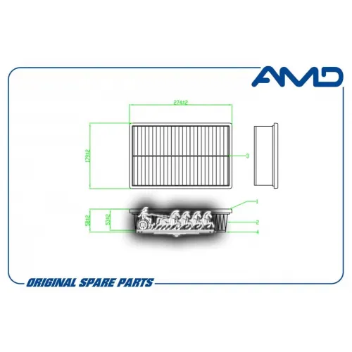 Фильтр Воздушный Haval Dargo -05 AMD 