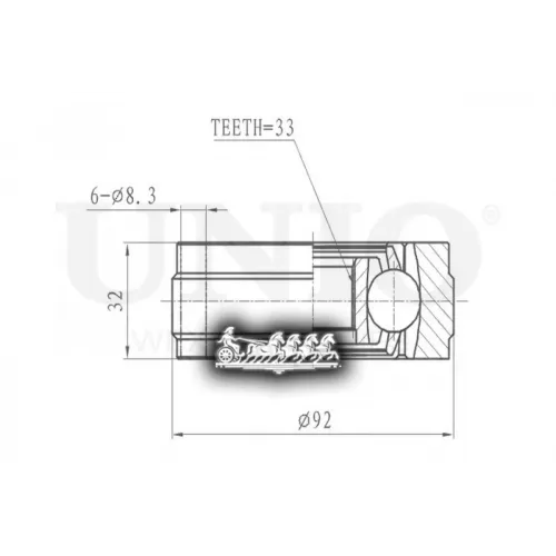 Шрус Vw Golf/Polo 74- Внутр. UNIO 