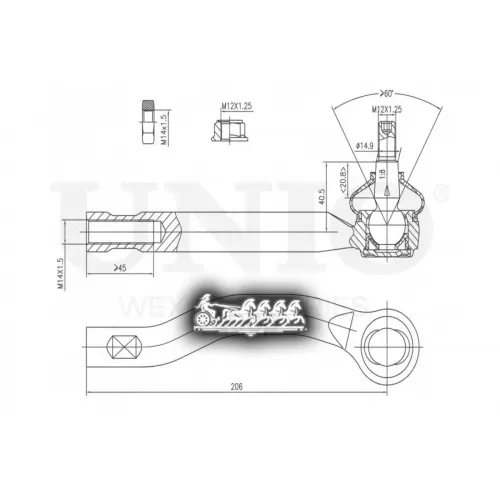 Наконечник Рулевой Тяги Mazda Cx-7/9 06- Прав. UNIO 