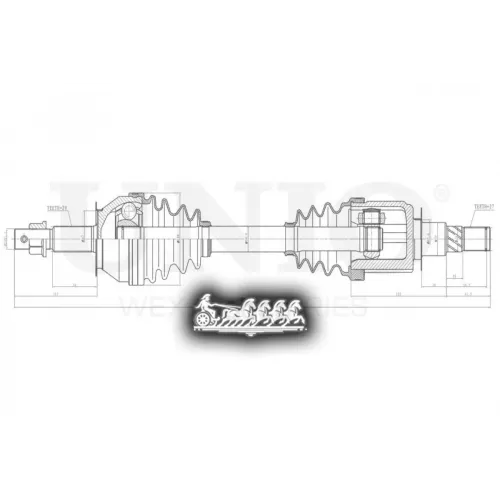 Привод В Сборе Nissan Navara/Pathfinder 04- Перед.лев./Прав. UNIO 
