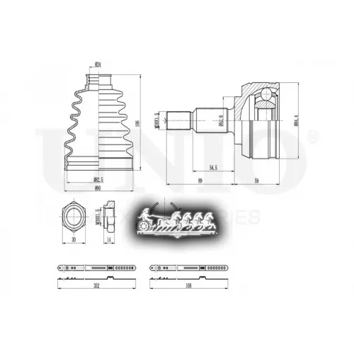 Шрус Renault Megane/Scenic 08- Внеш. UNIO 