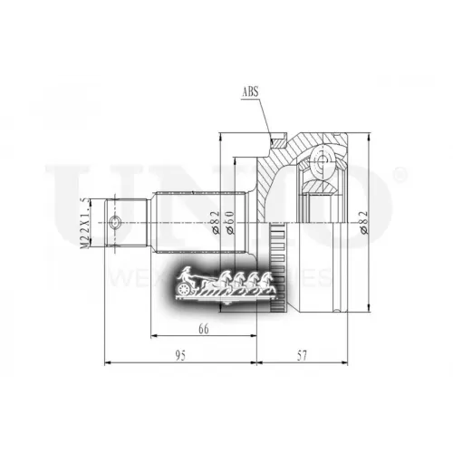 Шрус Kia/Hyundai Ceed/Cerato/Elantra 05- Внеш. UNIO 