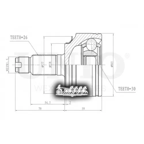 Шрус Honda Civic 05- Внеш. UNIO 
