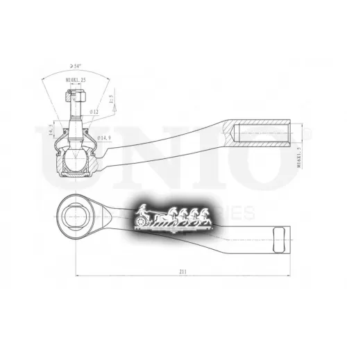 Наконечник Рулевой Тяги Psa 207/C3 06- Лев. UNIO 