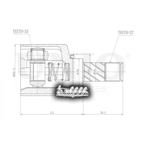 Шрус Renault Duster 10- Внутр.лев. UNIO 