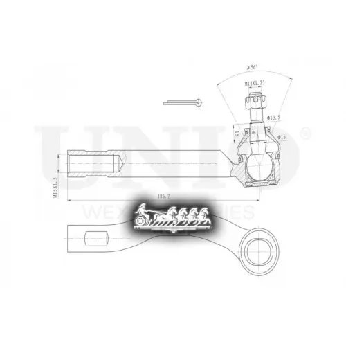 Наконечник Рулевой Тяги Toyota Corolla/Auris 06- Прав. UNIO 