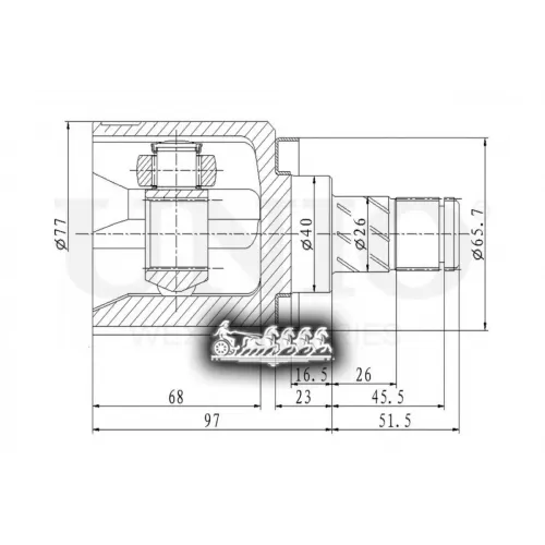 Шрус Nissan Almera 00- Внутр.лев. UNIO 