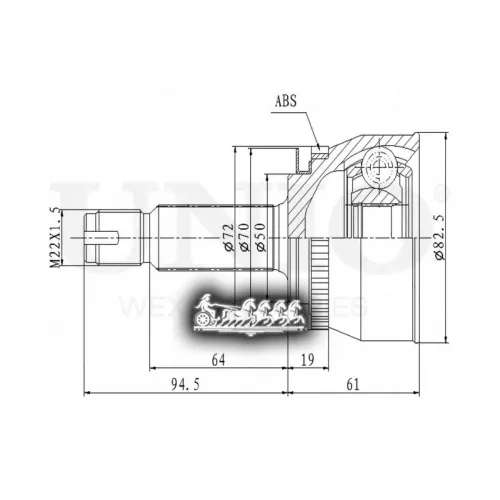 Шрус Hyundai Matrix 01- Внеш. UNIO 