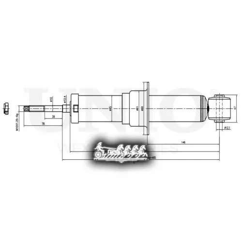 Амортизатор Dodge Caliber 06- Газ.задн. UNIO 