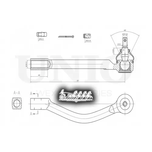 Наконечник Рулевой Тяги Kia/Hyundai Ceed/Soul/Elantra 11- Лев. UNIO 