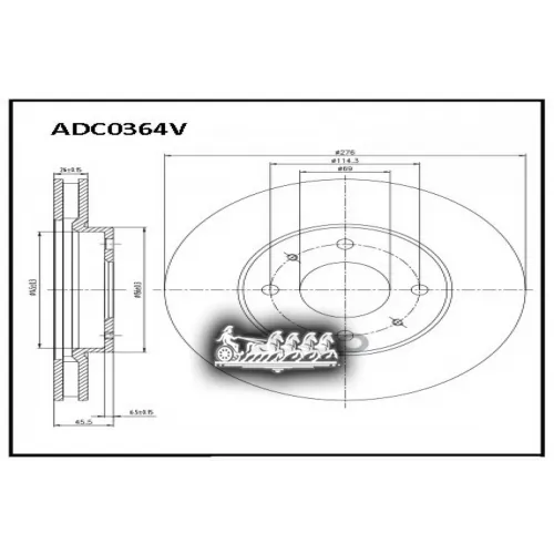 Диск Тормозной Mitsubishi Galant(Vi/Vii) Перед. Вент. ALLIED NIPPON 