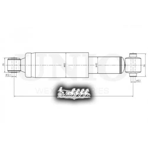Амортизатор Daewoo Rezzo 00- Газ.задн. UNIO 