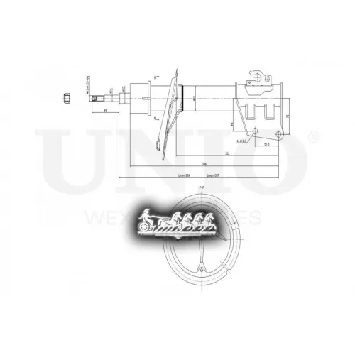 Амортизатор Fiat Doblo 01- Газ.перед. UNIO 