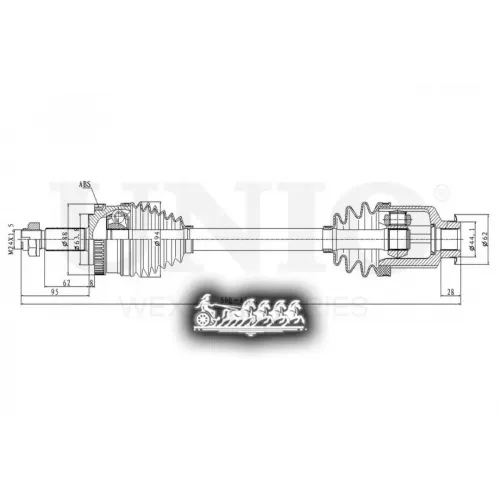 Привод В Сборе Kia/Hyundai Sportage/Ix35 10- Перед.прав. UNIO 