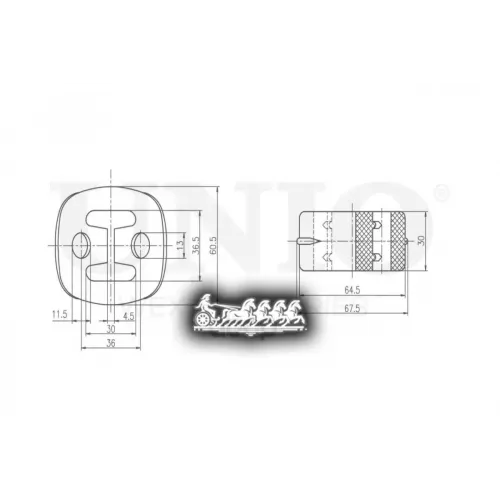 Крепление Глушителя Vag Tiguan/Passat/Octavia 04- UNIO 
