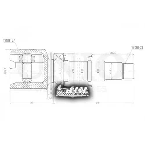 Шрус Lexus/Toyota Es/Highlander/Sienna 07- Внутр. UNIO 