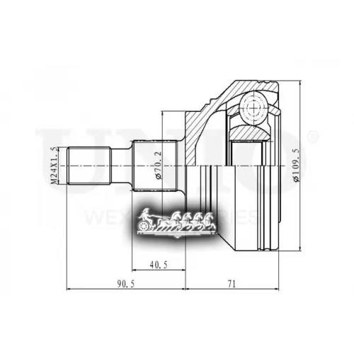 Шрус Mb M(W164/166) Внеш. UNIO 