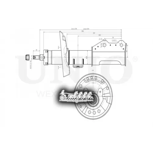 Амортизатор Ford Transit/Tourneo Connect 02- Газ.задн. UNIO 
