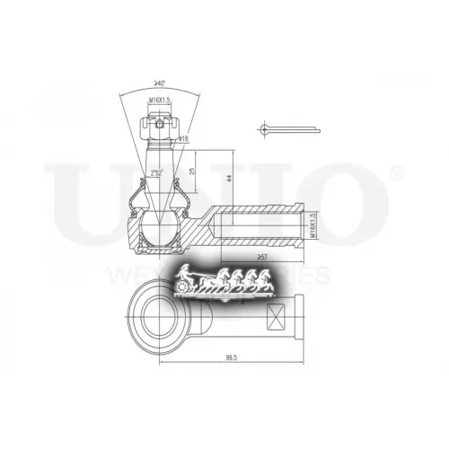 Наконечник Рулевой Тяги Ford Transit 91- UNIO 