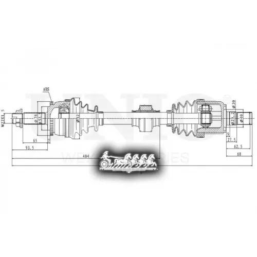 Привод В Сборе Kia Rio 11- Перед.прав. UNIO 