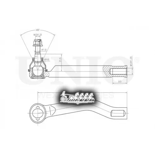 Наконечник Рулевой Тяги Nissan Juke/Tiida 10- Лев. UNIO 
