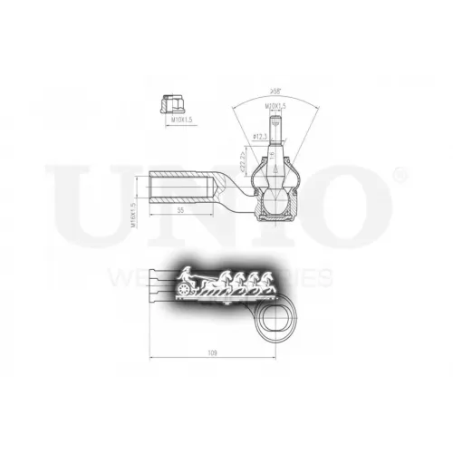 Наконечник Рулевой Тяги Ford Focus/Transit Connect 10- Прав. UNIO 