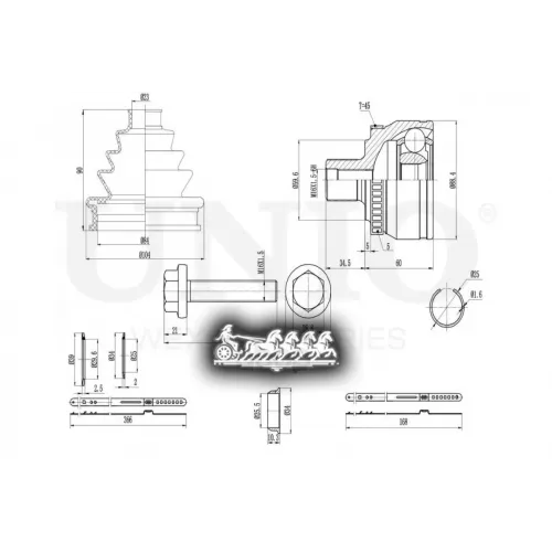 Шрус Vag Passat/A4/A6 95- Внеш. UNIO 