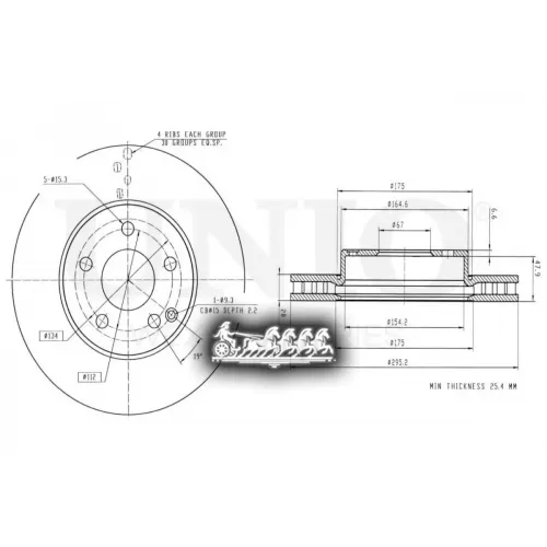 Диск Тормозной Mb E(W211) Перед. UNIO 