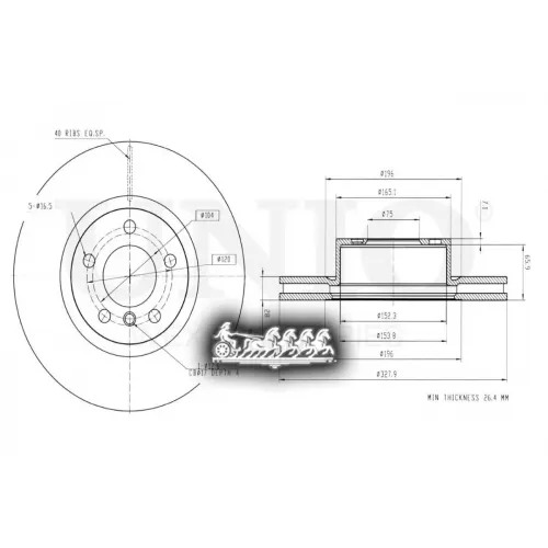Диск Тормозной Bmw X3(F25) Перед. UNIO 
