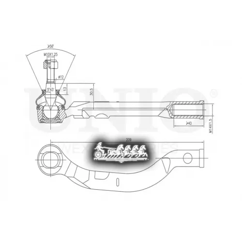Наконечник Рулевой Тяги Renault/Opel/Nissan Espace/Vivaro/Primastar 01- Прав. UNIO 