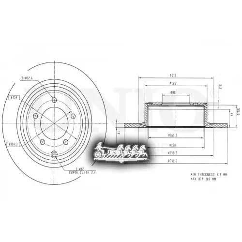 Диск Тормозной Jeep/Dodge Patriot/Caliber 06- Задн. UNIO 