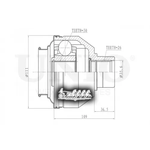 Шрус Vw Transporter(T5/6) 03- Внутр. UNIO 