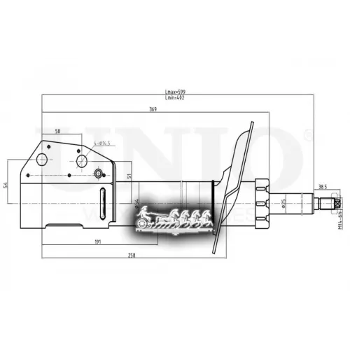 Амортизатор Chevrolet Captiva 06- Газ.перед.прав. UNIO 