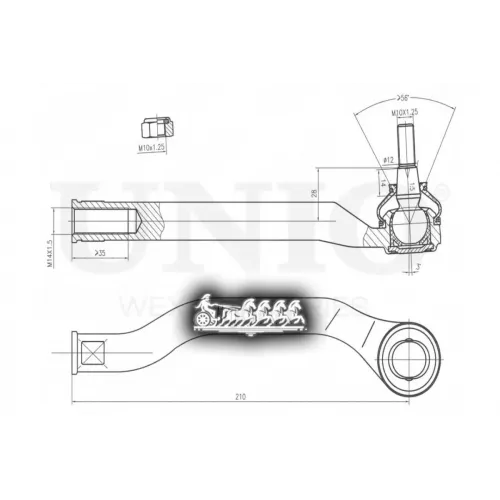 Наконечник Рулевой Тяги Renault Megane/Fluence 08- Прав. UNIO 
