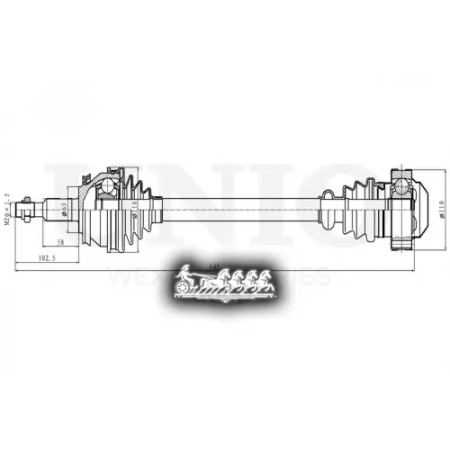 Привод В Сборе Vw Transporter(T5/6) 03- Перед.лев. UNIO 