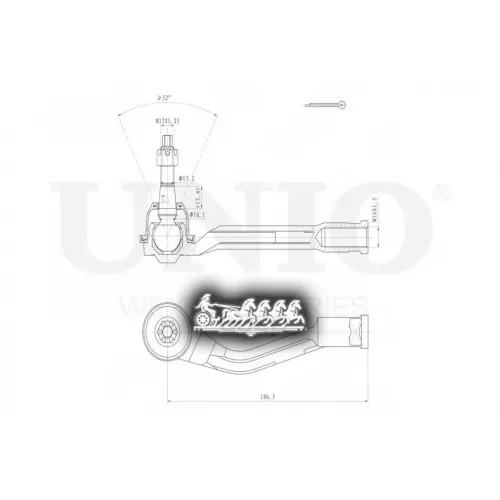 Наконечник Рулевой Тяги Hyundai Sonata/Santa Fe 16- Прав. UNIO 