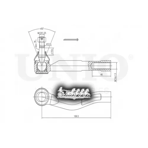Наконечник Рулевой Тяги Toyota Yaris 05- Прав. UNIO 