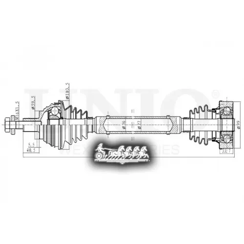 Привод В Сборе Vag Golf/Passat/Octavia 04- Перед.прав. UNIO 