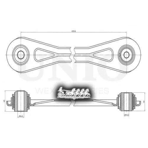Тяга Стабилизатора Vag Touareg/Q7/Cayenne 02- Задн. UNIO 