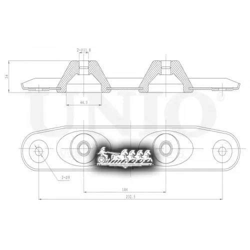 Крепление Глушителя Vw Polo/Passat/Tiguan 05- UNIO 