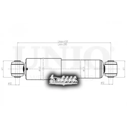 Амортизатор Dodge/Chrysler Caravan/Voyager 87- Газ.задн. UNIO 