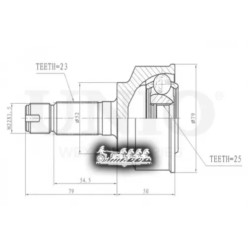 Шрус Honda Fit/Jazz 01- Внеш. UNIO 