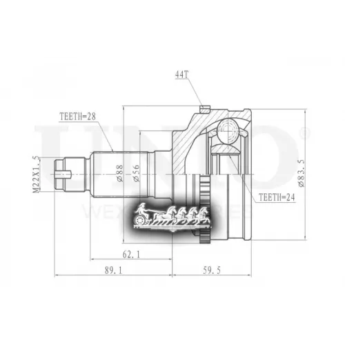 Шрус Mazda Tribute 00- Внеш. UNIO 