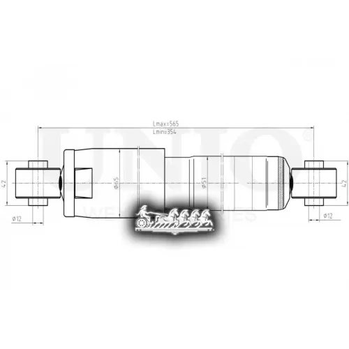 Амортизатор Chevrolet/Opel Captiva/Antara 06- Газ.задн. UNIO 