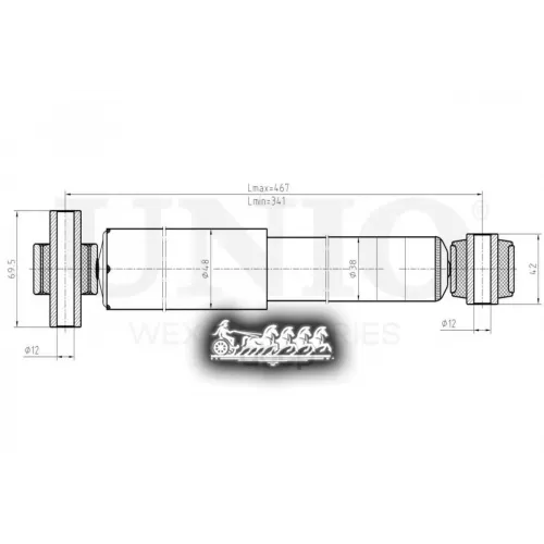 Амортизатор Ford Focus 04- Газ.задн. UNIO 
