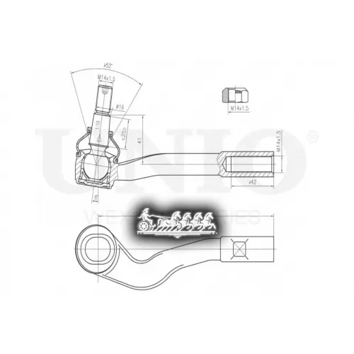 Наконечник Рулевой Тяги Mb C(W203) Лев. UNIO 