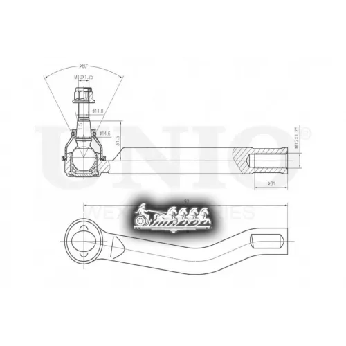 Наконечник Рулевой Тяги Nissan Juke/Tiida 10- Прав. UNIO 