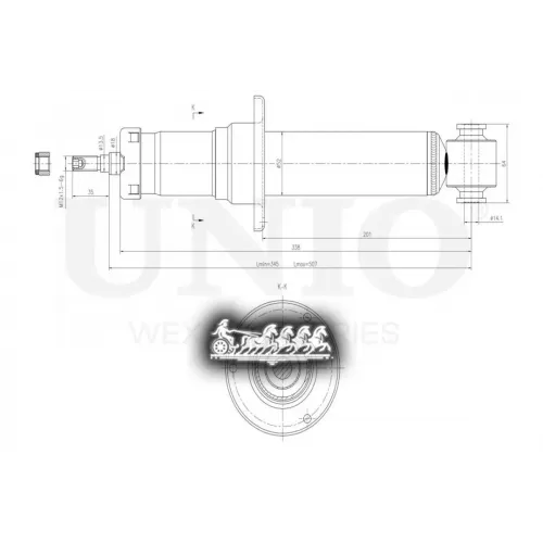 Амортизатор Bmw X3(F25) Газ.задн. UNIO 